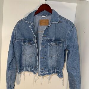 Blue Denim Cropped Jacket